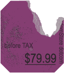 purple price tag sticker